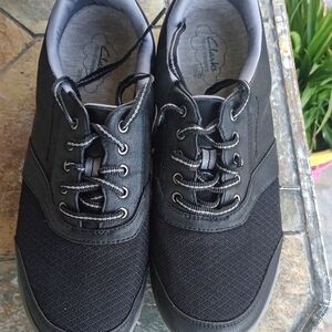 Clarks Men's Black and Gray Sneakers